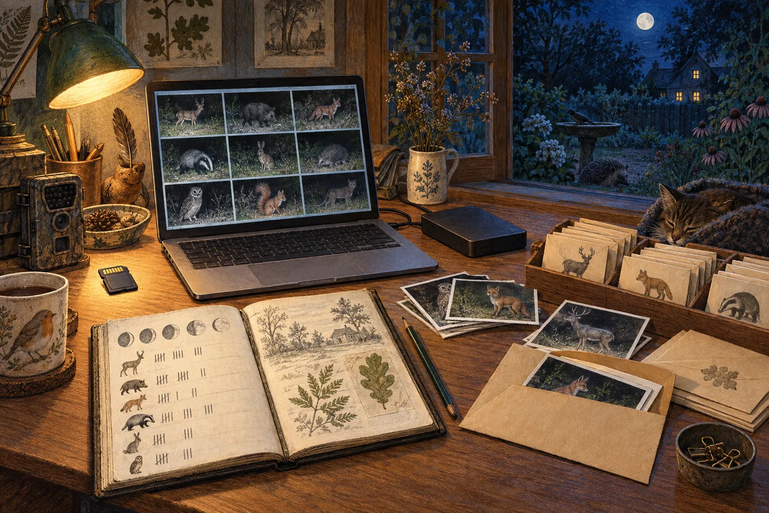 Gezeichnete Feldjournal-Illustration zum Artikel workflow.