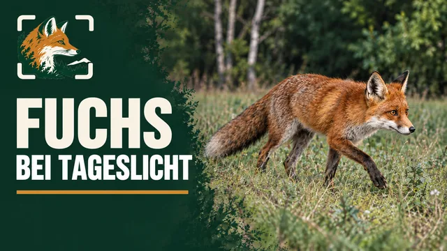 Vorschaubild: Fuchs auf einer Waldwiese bei Tageslicht